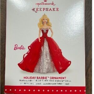 2015 Hallmark Keepsake Barbie Holiday ornament red NIB